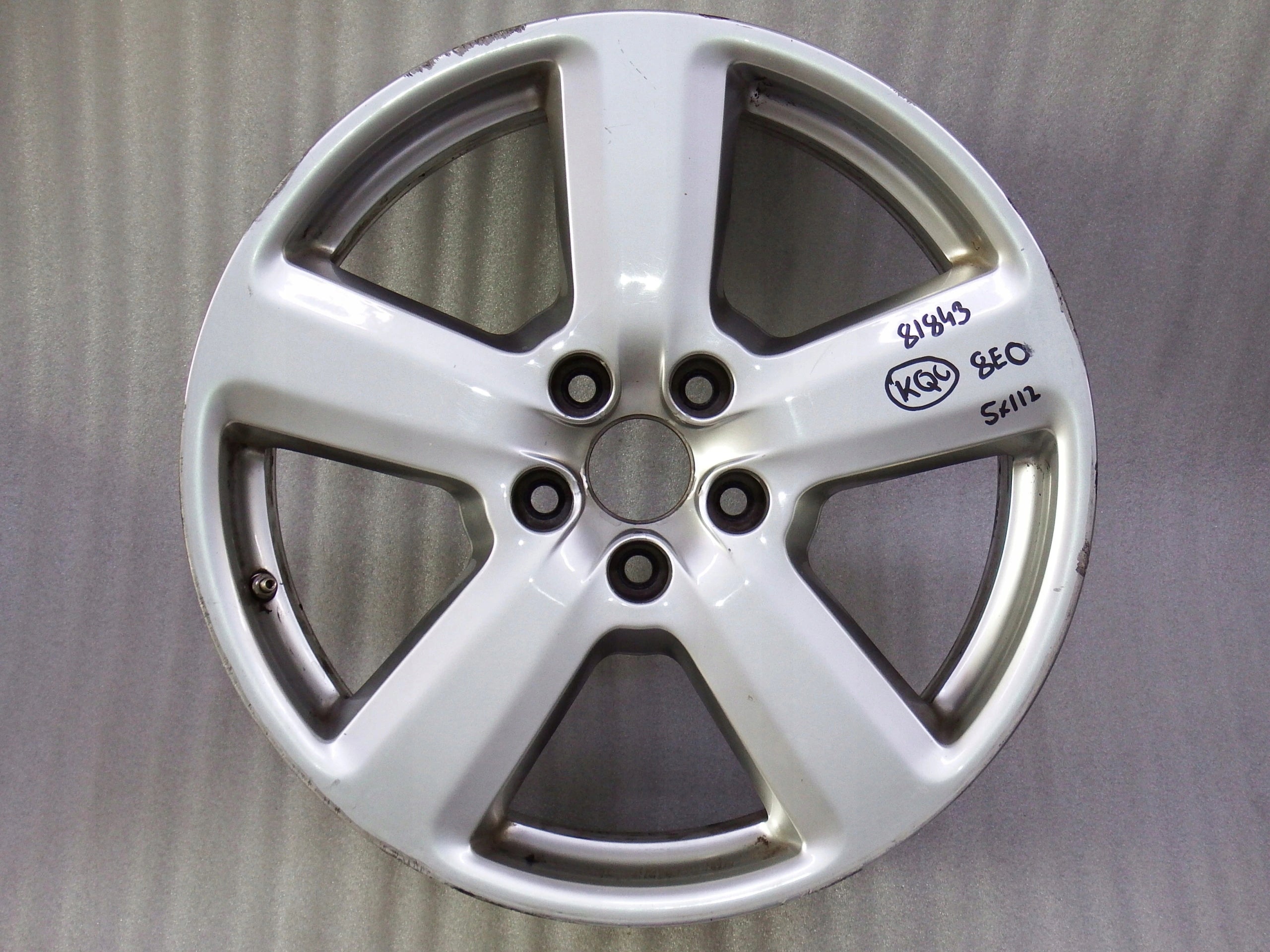  1x aluminum rim Audi A3 Q3 A6 A8 Q7 A5 A7 Q5 A4 S4 18 inch 8.0J 5x112 43ET 8E0601025AK  product image