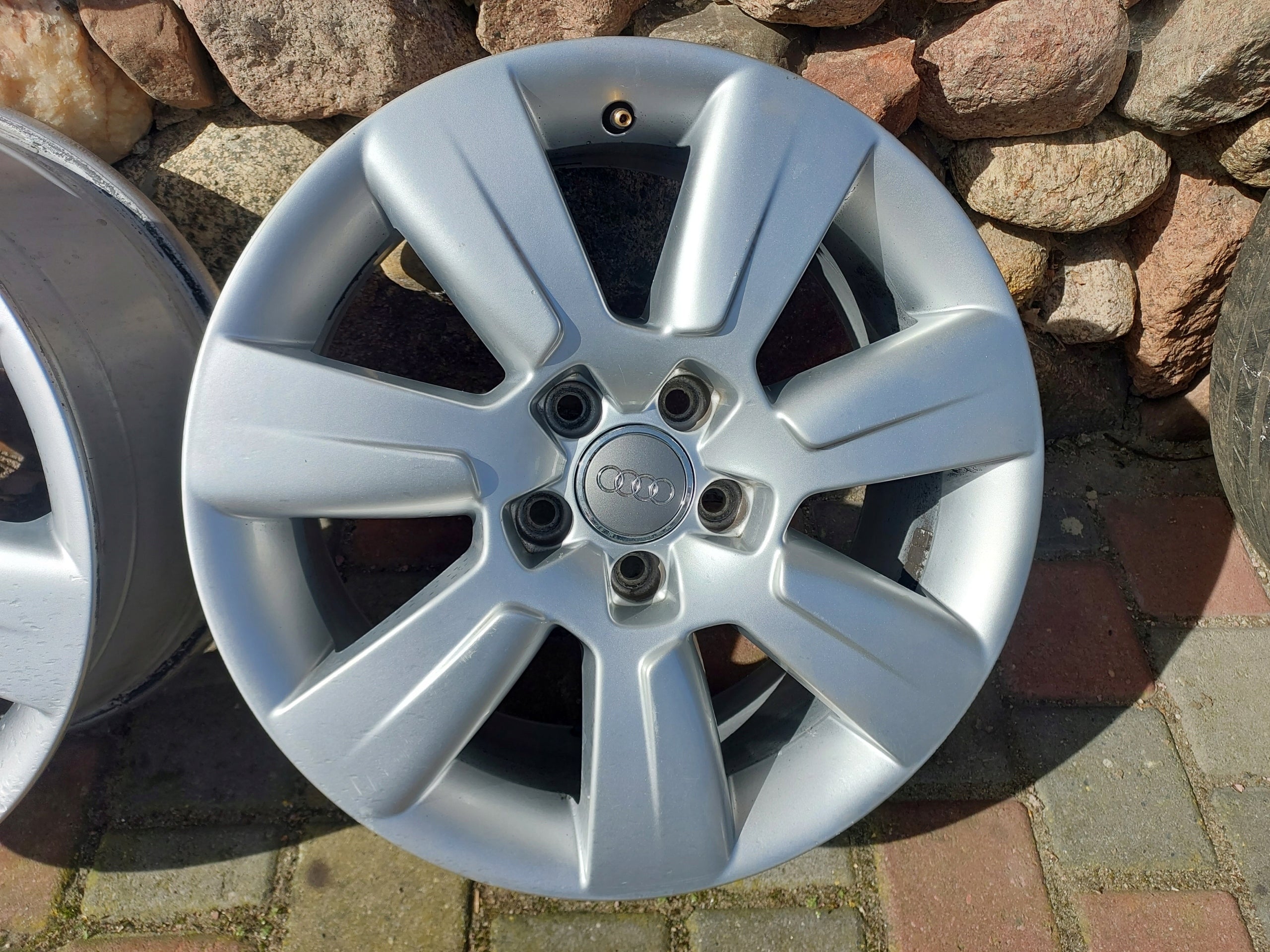 1x Alu Felge Audi A4 A6 Aluminum rim 17 Zoll 7.0J 5x112 4F0601025AS