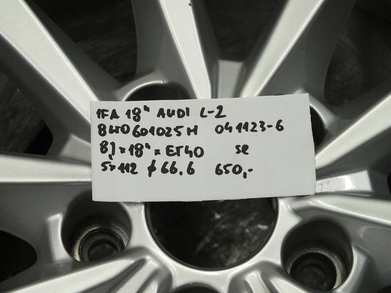 1x Alu Felge Audi A4 Aluminum rim 18 Zoll 8.0J 5x112 40ET 8W0601025H