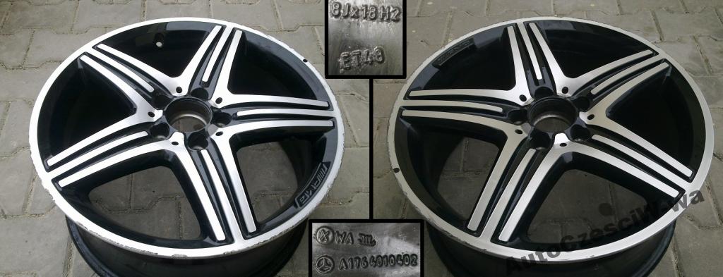 1x Alu Felge Mercedes-Benz W176 Aluminum rim 18 Zoll 8.0J 48ET