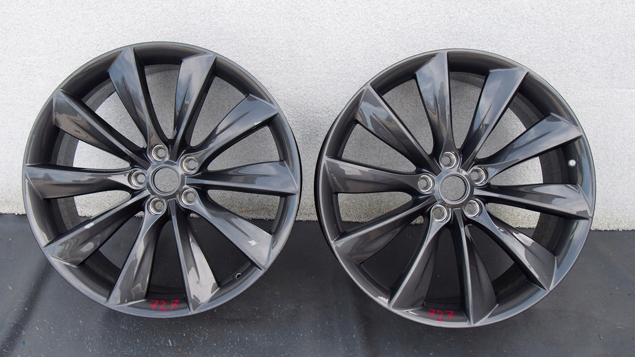 1x Alu Felge Tesla Model S Aluminum rim 21 Zoll 8.5J 5x114.3 40ET 600586800E