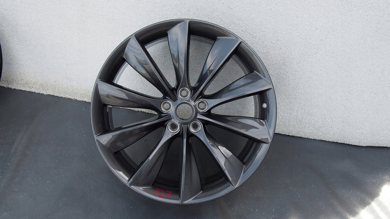 1x Alu Felge Tesla Model S Aluminum rim 21 Zoll 8.5J 5x114.3 40ET 600586800E