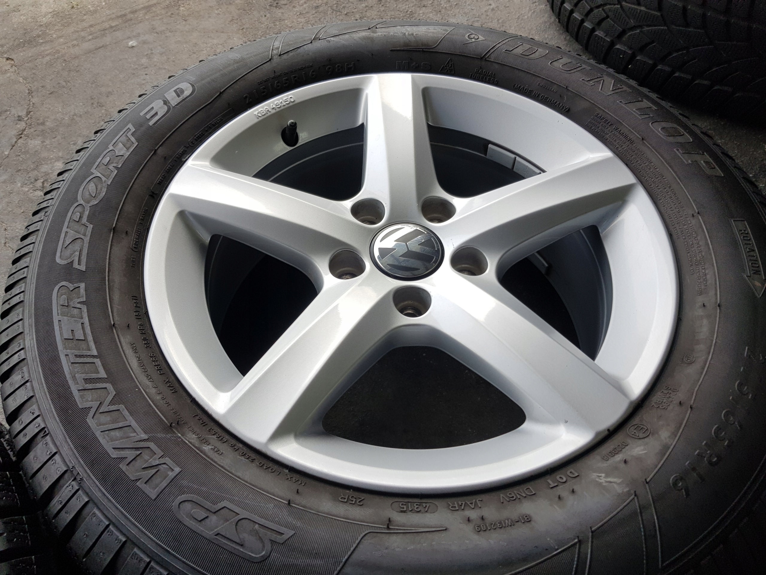 Alu Felge Volkswagen Sharan Tiguan Aluminum rim 16 Zoll 6.5J 5x112 33ET